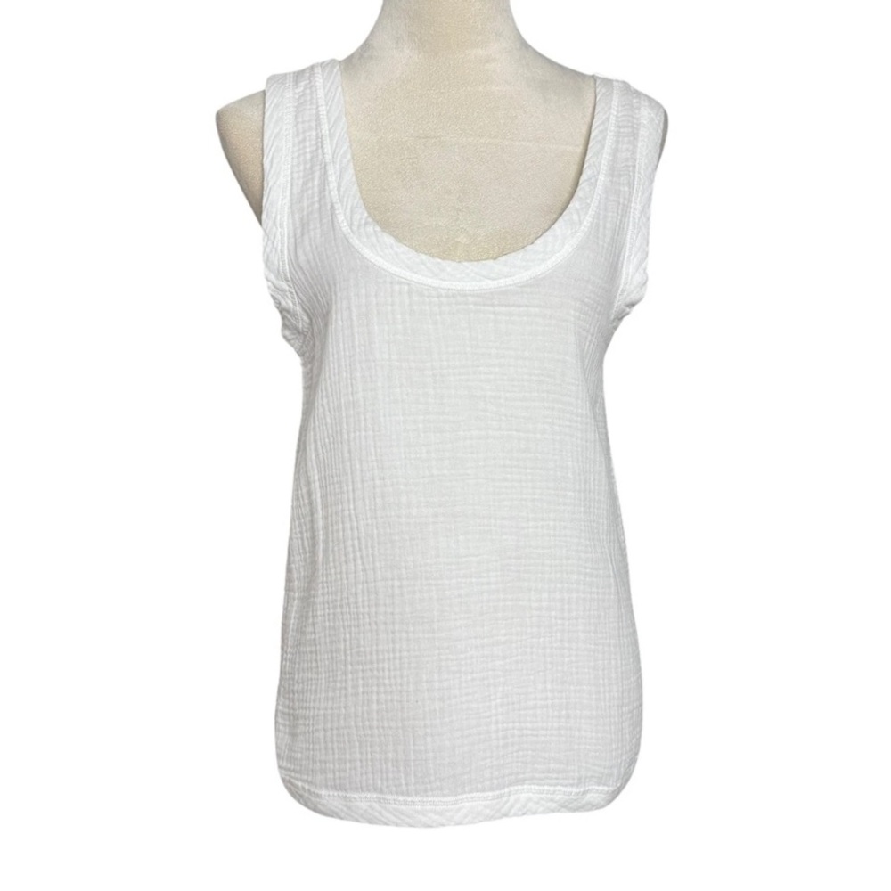 Faherty White Scoop Neck Tank Top - Picture 9 of 9